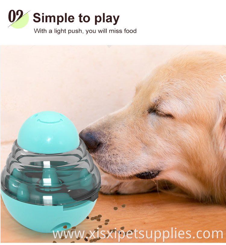 Factory Wholesale Multicolor Pet Dog Tumbler Ball Toy Interactive Dog Food Dispenser Treat Toy